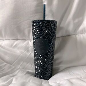 Starbucks “jeweled” cup, OS, black